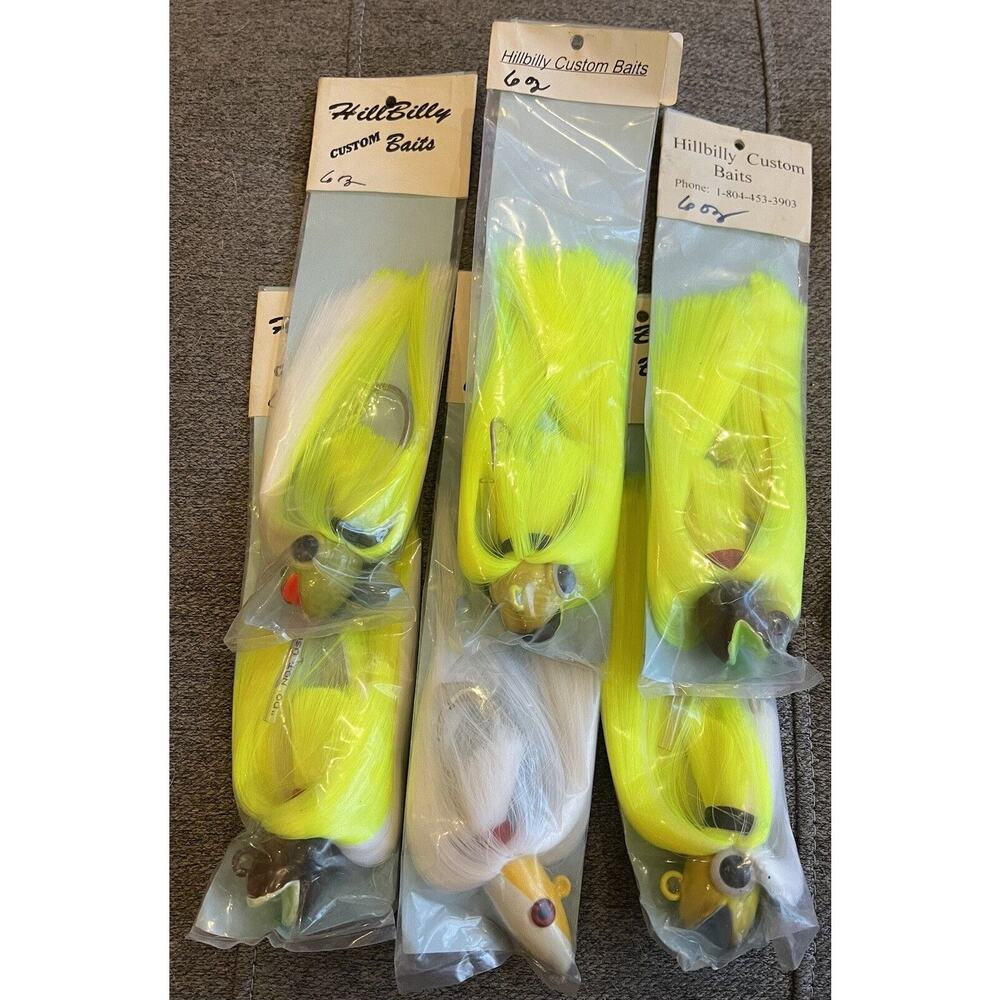 6 pack- PARACHUTE STRIPER LURES 6 oz head - Picture 2 of 5